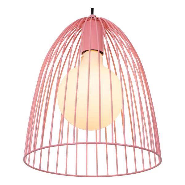 Lucide MACARONS - Pendant light - Ø 24,5 cm - 1xE27 - Pink - detail 1